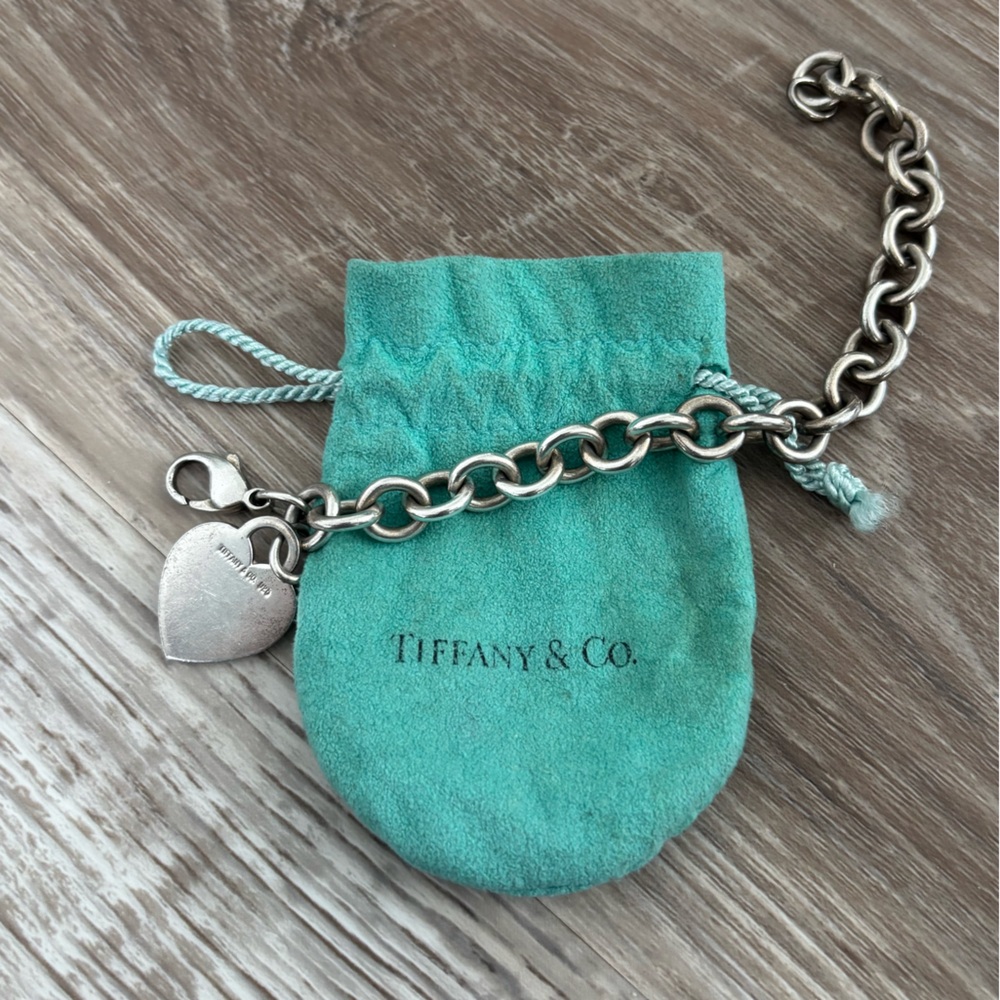 Tiffany & Co. Silver Heart Charm Bracelet